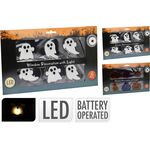 Διακοσμητικά αυτοκόλλητα Halloween με φωτάκι LED  σετ 6pcs