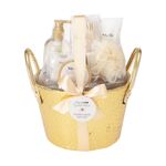 Σετ μπάνιου 7τμχ σε κάλαθι συσκευασία δώρου με αφρόλουτρο 255ml, κρέμα σώματος 120ml, body mist 50ml, scrub σώματος 50ml, άλατα