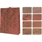 Χριστουγεννιάτικη σακούλα δώρου χάρτινη μεγάλη σε κόκκινο χρώμα 6.7x41x33cm