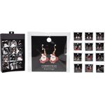 Χριστουγεννιάτικα κρεμαστά σκουλαρίκια σε χρυσό χρώμα με τον Άγιο Βασίλη