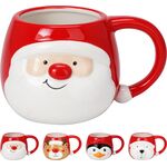 Χριστουγεννιάτικη κούπα από δολομίτη με σχέδιο Άγιος Βασίλης 14x10x8cm