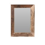 Διακοσμητικός καθρέφτης τοίχου ορθογώνιος με πλαίσιο από ξύλο teak 50x70cm