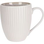 Κούπα Stonewear ανάγλυφη σε λευκό χρώμα 400ml