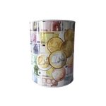 Μεταλλικός κουμπαράς Euro όλα τα νομίσματα Μεγάλος 16x12cm