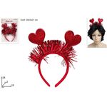 Στέκα με καρδούλες και πούπουλα σε κόκκινο χρώμα