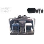 Σετ μπάνιου ανδρικής περιποίησης σε νεσεσέρ 4τμχ