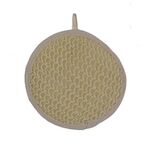 Σφουγγάρι απολέπισης σώματος από ύφασμα σε εκρού χρώμα 14x11cm