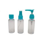 Πλαστικά μπουκαλάκια ταξιδίου σετ 3τμχ 50ml