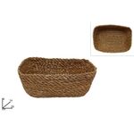 Καλάθι πλεκτό από σχοινί σε φυσικό μπεζ χρώμα 20x14x8cm