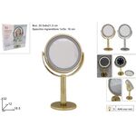 Μεταλλικός καθρέφτης μακιγιάζ επιτραπέζιος με led φως 32x12x18.5cm