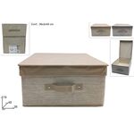 Κουτί αποθήκευσης υφασμάτινο σε μπεζ χρώμα 19x48x36cm