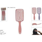 Βούρτσα μαλλιών τετράγωνη σε ροζ χρώμα 23.5x3.5x7.5cm