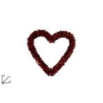 Διακοσμητική καρδιά σε κόκκινο χρώμα 33x2,5x35cm