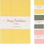 Τραπεζομάντηλο-τραβέρσα με πουά σχέδιο σε κίτρινο χρώμα 45x150cm