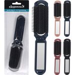 Αναδιπλούμενη χτένα τσάντας με καθρέφτη σε σκούρο μπλε χρώμα 20x35cm