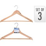 Σετ κρεμάστρες για ρούχα ξύλινες 3τμχ