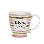 Κούπα κεραμική με μήνυμα σε παστέλ ροζ αποχρώσεις 500ml