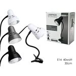 Φωτάκι με κλιπ λευκού φωτός 40watt σε λευκό χρώμα 30cm