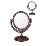 Kαθρέφτης πλαστικός επιτραπέζιος με αντικέ σχέδια Οβάλ 21x14cm