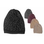 Σκούφος πλεκτός με στρας