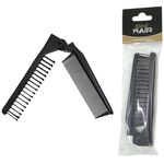 Αναδιπλούμενη χτένα τσάντας μαύρη 21x2.6x1.3cm