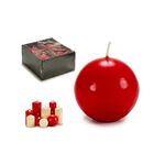 Κερί στρογγυλό σε κόκκινο χρώμα 7.5cm