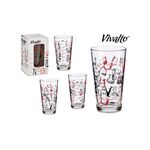 Vivalto Γυάλινο ποτήρι μετρητής "recipe" με σκεύη κουζίνας 450ml