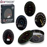 Σετ 4 σουβέρ για ποτήρια με σχέδιο ταχύμετρο σε 4 χρώματα