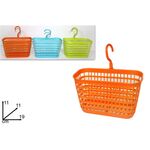 Πλαστικό καλάθι με γάντζο 11x11x19cm