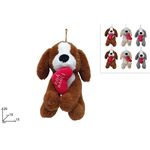 Λούτρινο σκυλάκι σε καφε χρώμα με καρδούλα 26x16x15cm