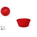Κόκκινο ψάθινο καλάθι διακόσμησης 20cm