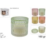Αρωματικό κερί σε γυάλινο βάζο 160gr σε 4 χρώματα