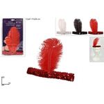 Αποκριάτικη κορδέλα τσάρλεστον με πούλιες και φτερό