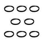 Λαστιχάκια μαλλιών μαύρα 8pcs 6cm