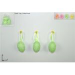 Πουγκάκι με 3 διακοσμητικά αυγά των 6cm σε 6 χρώματα