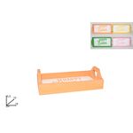 Πασχαλινός ξύλινος δίσκος "Happy Easter" σε 4 χρώματα 19x10x5.5cm