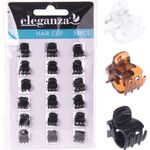 Κλαμεράκια σετ 18τμχ σε μαύρο χρώμα 8.5x1.5x1.4cm