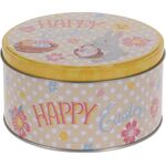 Πασχαλινό μεταλλικό κουτί για μπισκότα σε κίτρινες αποχρώσεις 13.5x6.8cm