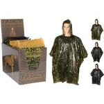 Αδιάβροχο poncho με σχέδιο τίγρη σε μαύρο με κίτρινο χρώμα one size