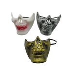 Αποκριάτικη μάσκα νεκροκεφαλή σε 3 σχέδια 20x14x11cm