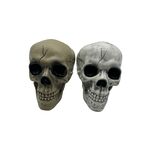 Διακοσμητικό Halloween νεκροκεφαλή σε λευκό χρώμα 10x15x14cm