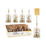 Κρεμαστό διακοσμητικό γυάλινο με μέλισσα 10cm