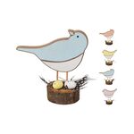 Διακοσμητικό αηδόνι σε γαλάζιο χρώμα 11cm