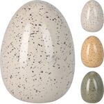 Πασχαλινό διακοσμητικό αυγό από πορσελάνη σε λευκό χρώμα 17cm