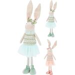 Πασχαλινός διακοσμητικός λαγός όρθιος σε γαλάζιο χρώμα 45cm