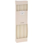 Σετ λευκά κεριά ανάγλυφα με γραμμές για κηροπήγιο 3pcs 2.3x25cm