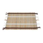 Σουπλά από καλαμιά με ρίγες σε μπεζ χρώμα 35x45cm