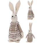 Πασχαλινός διακοσμητικός καθιστός λαγός σε μπεζ χρώμα 22cm