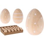 Egg Wood Decoration 2ass  (F1)