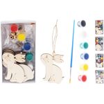 Πασχαλινό σετ ζωγραφικής με νερομπογιές και 8 ξύλινες φιγούρες